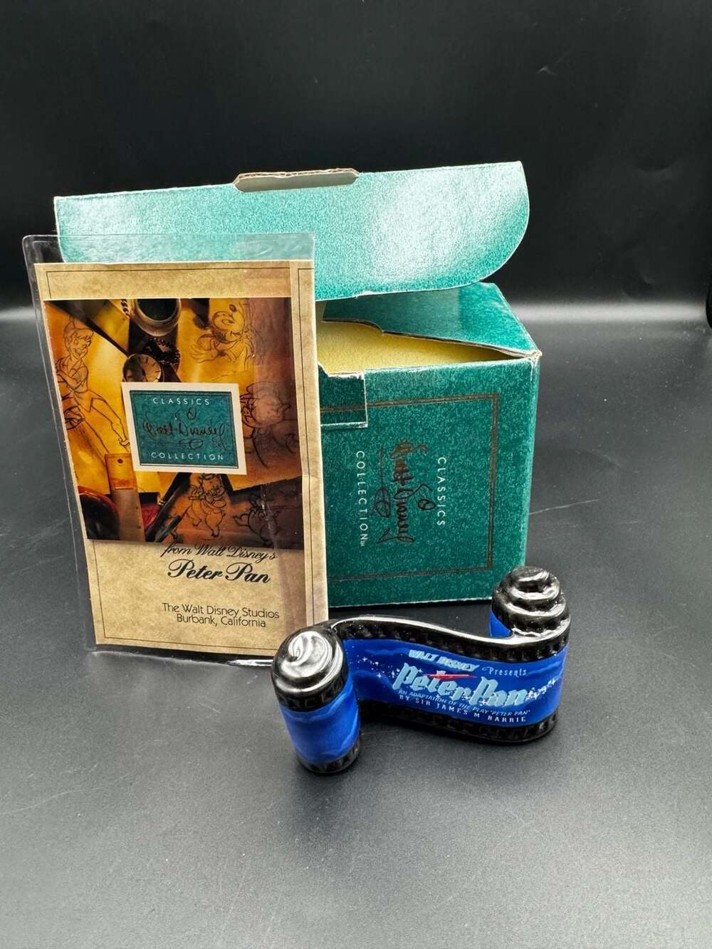 WDCC Peter Pan Opening Title Scroll Figurine with Box and COA